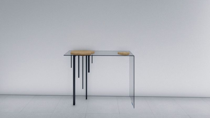 "Nature" Sideboard w/ forms of Flores and Corvo islands, Azores